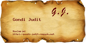 Gondi Judit névjegykártya